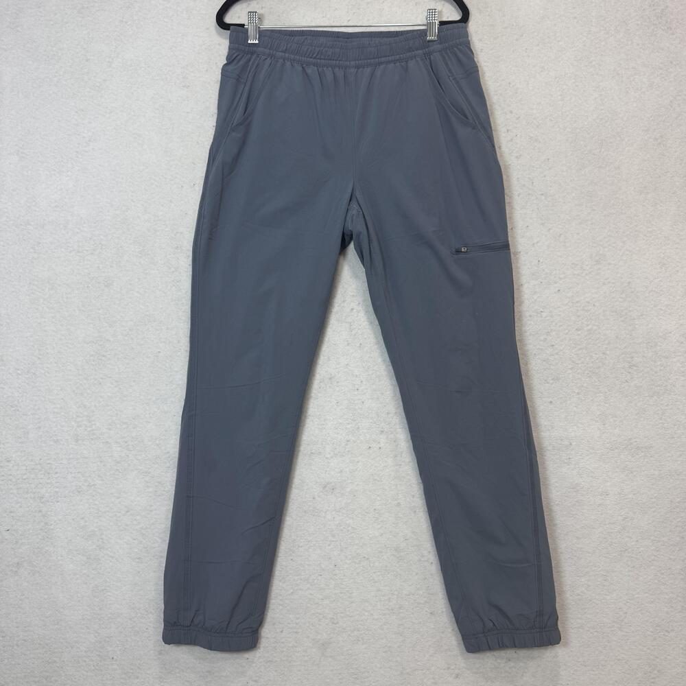 Eddie Bauer Jogger Pants Womens 6 Gray Fleece Lined Hiking Thermal Zip Pocket